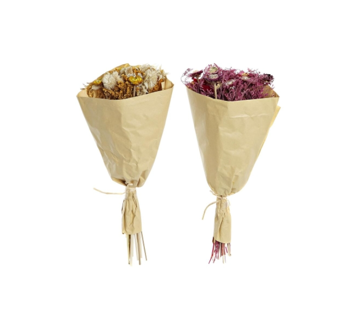 Bunch DKD Home Decor Fuchsia Yellow Dried flower (20 x 12 x 50 cm) (2 Units)