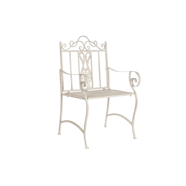 Garden chair DKD Home Decor White Metal 63,5 x 52 x 98 cm
