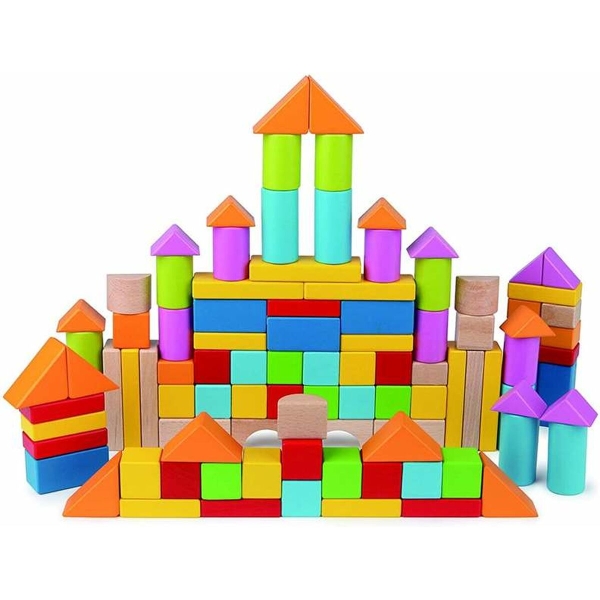 Building Blocks Game Hape 101 Pieces 27 x 22 x 13 cm