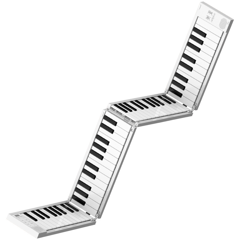 Electronic hand roll piano White
