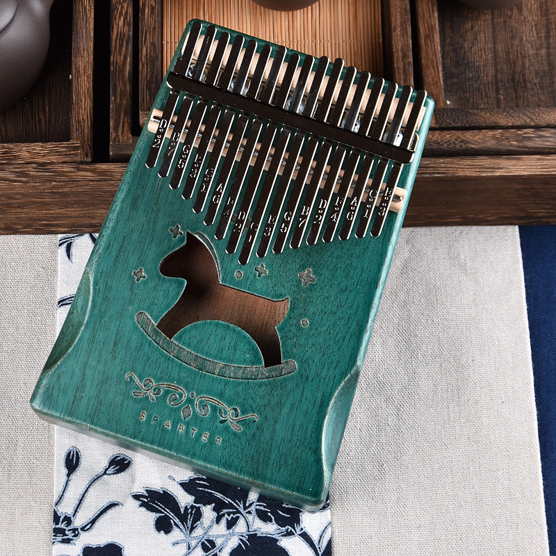 Thumb finger portable calimba piano Mahogany yellow