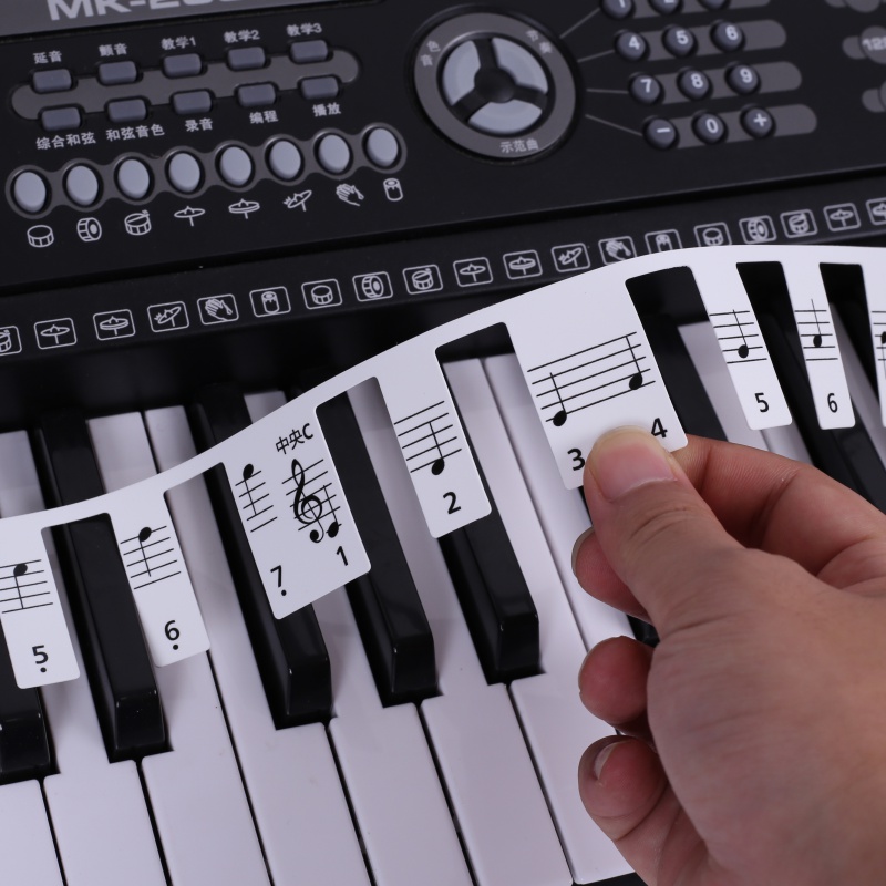Stave Notation Key Sticker Paste-free Note Strip 88 key piano note bar